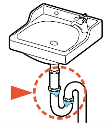 給水管や連結管の接続部から水が漏れている